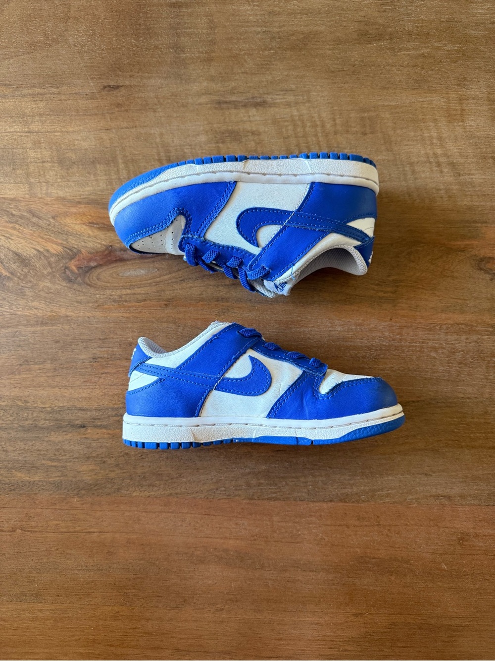 Nike Kids Blue and White Low-Top Sneakers - 9C Dunk Low